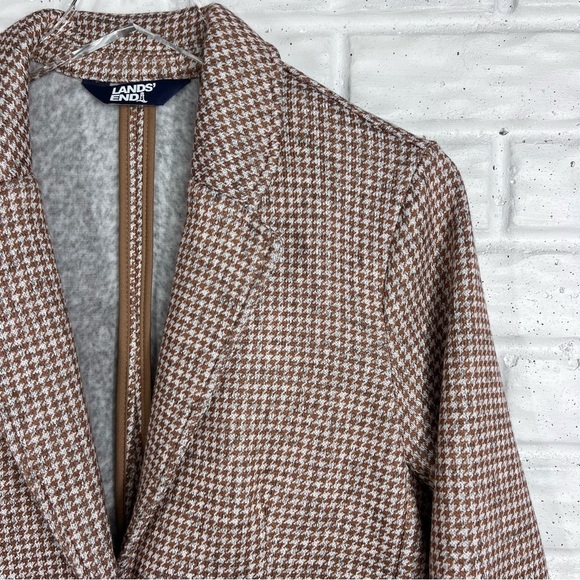LAND’S END Stretch Knit Blazer with Houndstooth Print - Picture 3 of 9